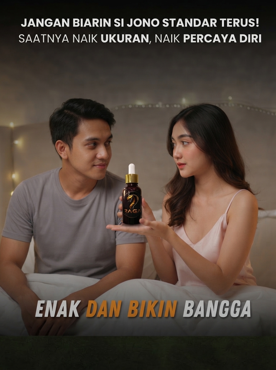 Pasangan memegang botol minyak RAGA